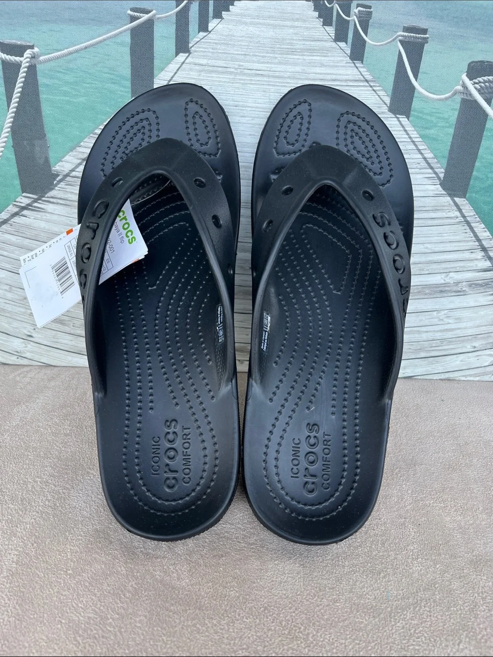 CROCS Black Men’s Bayla II Flip Sandals